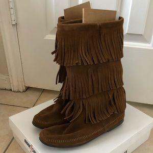 Minnetonka Fringe Boots